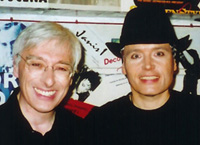 Dave Pash and Adam Ant backstage